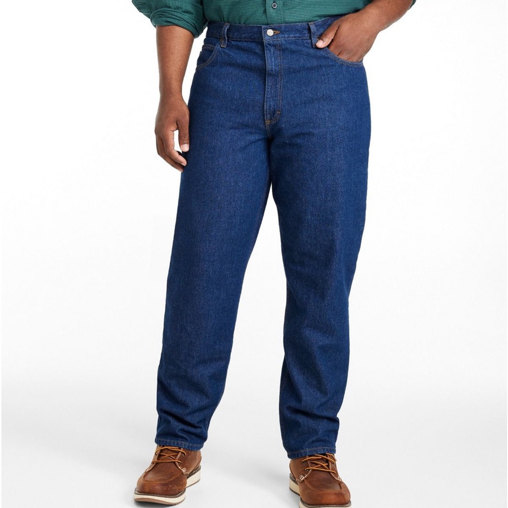 L.L. Bean Double L Jeans Men’s 46x29 Natural Fit Straight Leg Dark Wash Denim